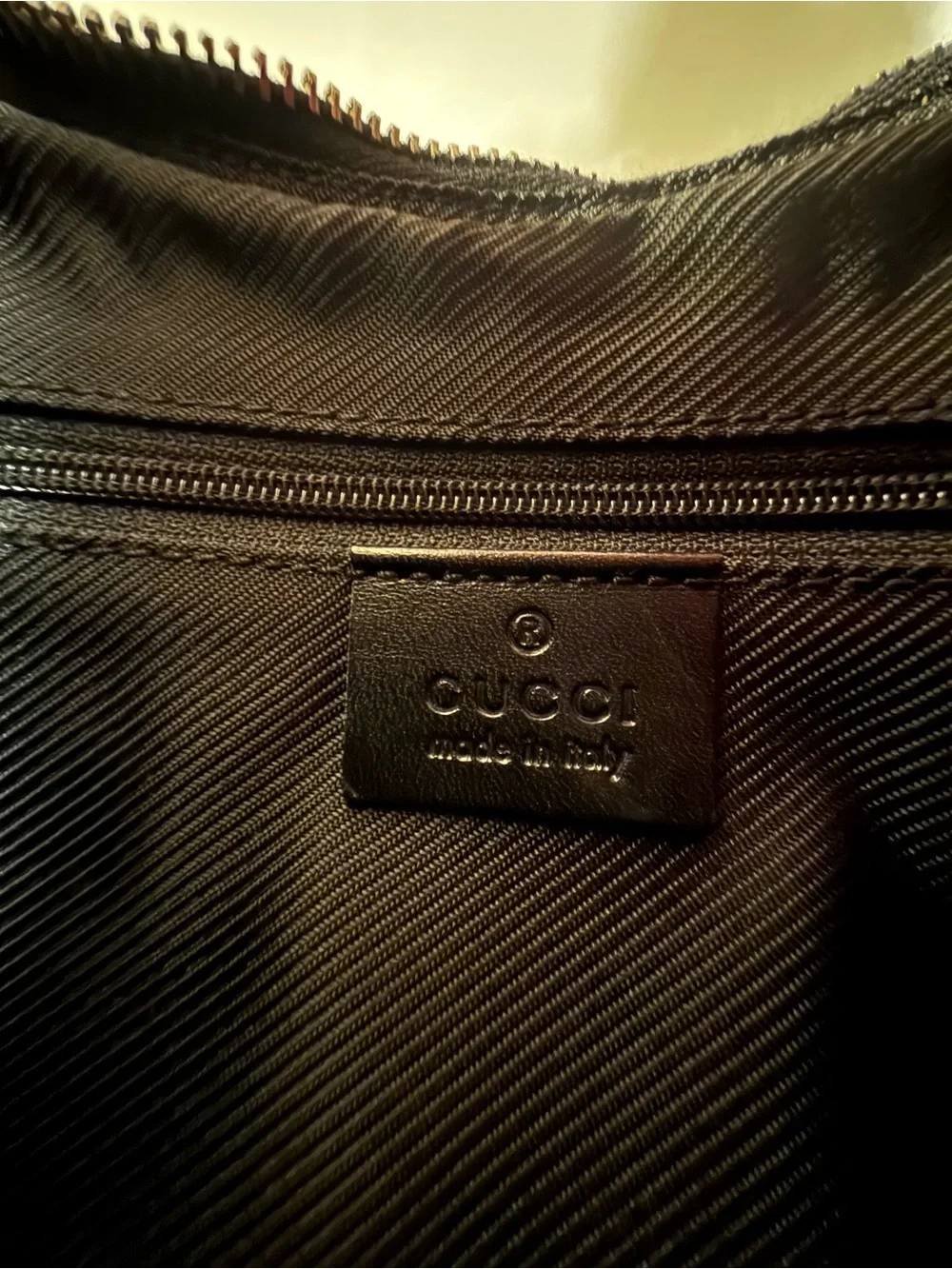 VINTAGE Gucci (Tom Ford Era) Black GG Canvas Hobo